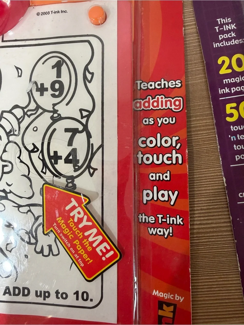 2 VTG Y2k T-Ink Works Color 'n Learn Series 1 Interactive Toy Set Add Spell NEW